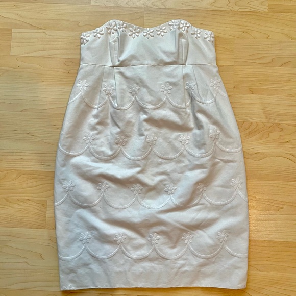 Lilly Pulitzer White Vintage Strapless Dress - Picture 1 of 1